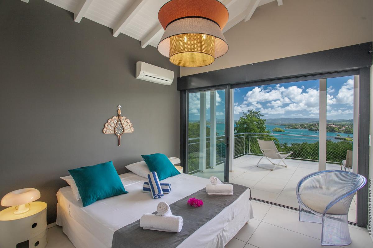 Location_Villa_Les_Trois_Ilets_Martinique_chambre vue mer 1
